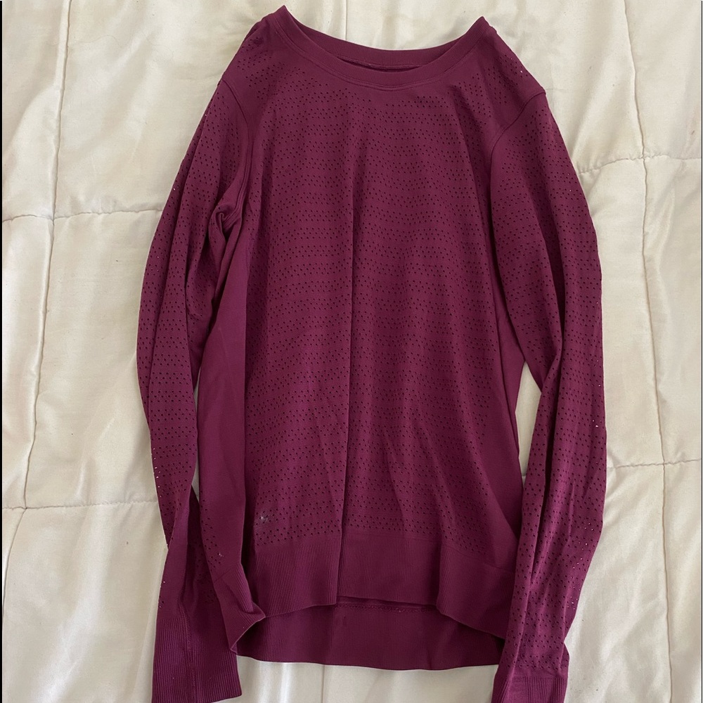 “Breeze by long sleeve” Lululemon top